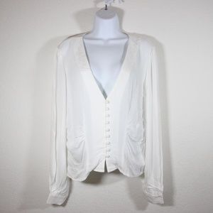 Free People - Button Up Long Sleeve Blouse